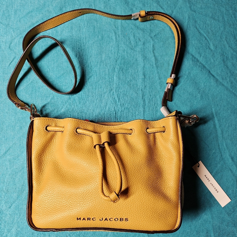 Marc Jacobs Yellow Crossbody Bag with Drawstring